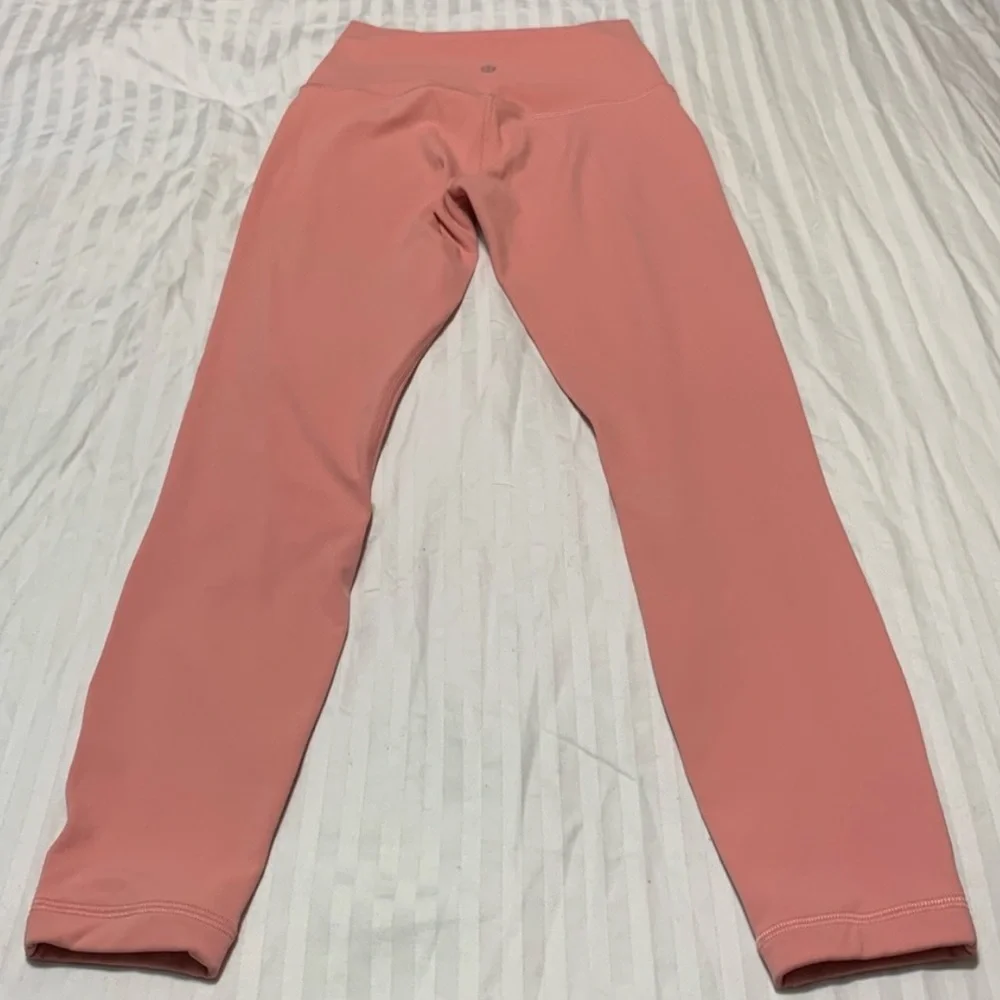 lululemon athletica High-Rise Leggings in Peach and Burgundy